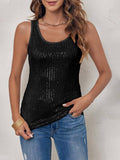 Solid-Color Sequined Casual And Fashionable Vest