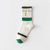 ALPHABET SMILEY PATTERN CREW SOCKS FOR WOMENS_CWMS0906