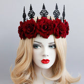 HALLOWEEN FEMALE RED ROSE CROWN_CWMM0125