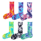Women Double-Needle Tie-Dyeing Mid-Tube Socks_Cwms0243