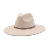 ETHNIC STYLE WOOL BLEND FEDORA HAT MEN WOMEN_CWAH04379