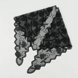 BLACK AND WHITE TRIANGLE SCARF WEDDING VEIL_CWMM1990