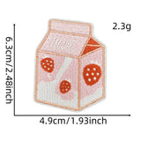NEW PINK STRAWBERRY EMBROIDERED CLOTH PATCH_CWMM4014