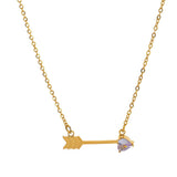 COLORFUL CREATIVE HEART PIERCING PENDANT NECKLACE_CWMM5342