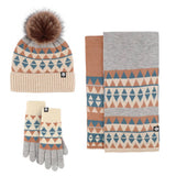 KNITTED GLOVES SCARF HAT WOOL THREE PIECE SET_CWMM2778