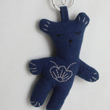 EMBROIDERED INDIGO BEAR PLUSH CHARM_CWMM6000