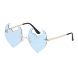 FASHIONABLE PERSONALITY DEVIL HORN LOVE SUNGLASSES_CWASG0666
