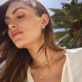 IRREGULAR LINE CURVE STUDS 18K GOLD PLATED_CWAJE4984