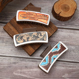 Western Cactus Leather Hair Claw Shark Clip_Cwasc1629