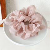 Oversized Chiffon Ribbon Scrunchie Hair Tie Women_Cwaha07537