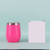 12OZ EGG SHAPE INSULATED WINE TUMBLER CUP_CWMM7905