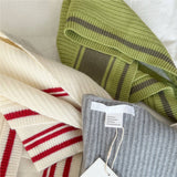 KNIT KNOT SHAWL STRIPED COLLAR WRAP FOR WOMEN_CWASC0848