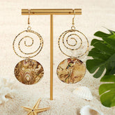 FASHIONABLE NICHE TEMPERAMENT ABALONE EARRINGS_CWMM4257