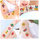 Waterproof Kids Sparkle Fruit Veggie Tattoos_Cwmm8258