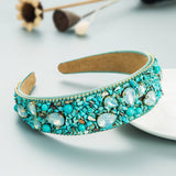 PERSONALIZED DESIGN COLORFUL TURQUOISE HEADBAND_CWAHA1974