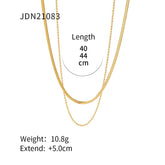 MULTILAYER GOLD PLATE STAINLESS STEEL NECKLACE_CWAJE0619