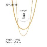 MULTILAYER GOLD PLATE STAINLESS STEEL NECKLACE_CWAJE0619