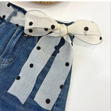 NEW POLKA DOT LACE SCARF HEADBAND_CWASC0719