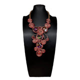 FASHION CRYSTAL ALUMINUM NECKLACE EARRINGS SET_CWMM4963