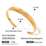 18K GOLD CONCAVE POLISHED OPEN CUFF BRACELET_CWAJE4798