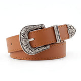 Cwabe0872_Vintage Carved Casual Belt