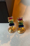 COLORED GEM HOOP EARRINGS_CWAJE0324