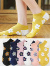 Flower Pattern Casual Ankle Socks_Cwms092