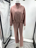 Stylish Casual Solid Color Jacket And Pants Suit