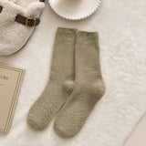 SOLID COLOR WARM THICK FLEECE SOCKS_CWMS0963