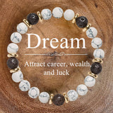 Colorful Round Beaded Natural Stone Bracelet_Cwmm11258