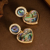 ABALONE EARRINGS WITH DIAMOND AND ZIRCONIA_CWMM4356