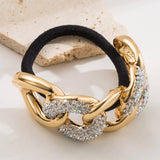 METALLIC RHINESTONE ELASTIC HAIR TIE FOR WOMEN_CWAHA6173