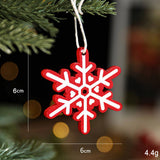 COLORFUL WOODEN SANTA SNOWFLAKE TREE ORNAMENT_CWMM9759