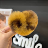 CUTE REX RABBIT HEART HAIR CLIP FLUFFY BB PIN_CWAHA3309