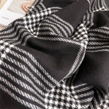 Warm Retro Grid Scarf Shawl For Winter Look_Cwasc2769