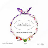 SILK SCARF NECKLACE WITH BUTTERFLY PENDANT_CWMM8799