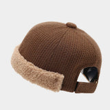 Retro Patchwork Newsboy Cap Thick Winter Hat_Cwah04782