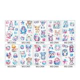 KIDS CARTOON ANIMAL TATTOO STICKERS SET WATERPROOF_CWMM8352