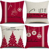 NEW PINK CARTOON CHRISTMAS LINEN PILLOWCASE_CWMM1377