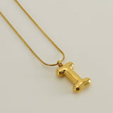 BALLOON STYLE 18K GOLD LETTER PENDANT NECKLACE_CWAJE0691