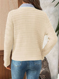 Solid-Color Commuter Knitted Casual Cardigan