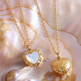 HEART SHAPED SEASHELL GOLD PLATED NECKLACE_CWAJE1098