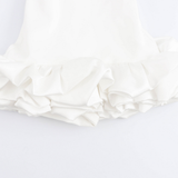 CHIC RUFFLE ACCENT DRESS FRENCH DESIGN DRESS_CWDMD5808