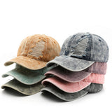 Cwah3216_Personalized Retro Solid Color Washed Baseball Cap
