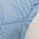 Stylish Off-The-Neck Backless Collared Dress