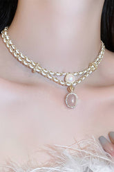 DOUBLE LAYERED PENDANT NECKLACE_CWAJE0298