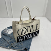 NEW LETTER PRINT TOTE CANVAS SHOULDER BAG_CWAB2679
