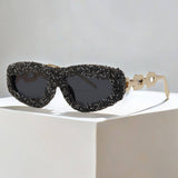 PERSONALIZED METAL CHAIN DIAMOND SMALL SUNGLASSES_CWASG0793