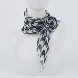 Leopard Rose Print Slim Scarf For Women_Cwasc03967