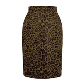 LEOPARD SUEDE SKIRT SEXY PRINTED MIDI SKIRT_CWBSS0385
